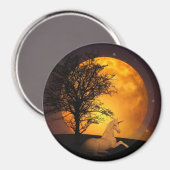 Fairy Tale Unicorn Full Moon Magnet (Voorkant / Achterkant)