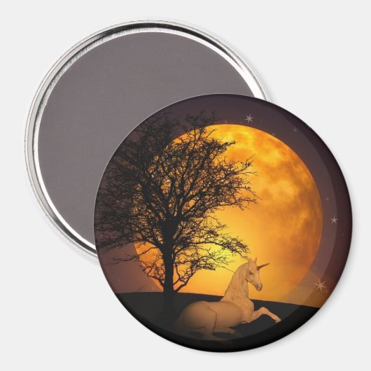 Fairy Tale Unicorn Full Moon Magnet (Voorkant / Achterkant)