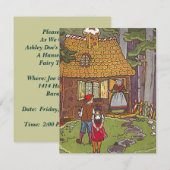 Fairy Tale - verjaardagsinVITATIES met de naam van Kaart (Voorkant / Achterkant)