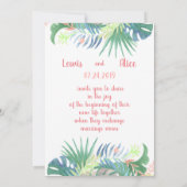 Fairy Tale voor twee flamingo tropische ventilator Kaart (Achterkant)