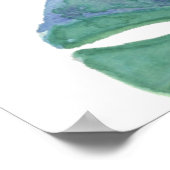 Fairy Tale voor twee flamingo tropische ventilator Poster (Hoek)