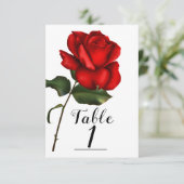 Fairy Tale Weddenschap Storybook Red Rose Table Nu Kaart (Staand voorkant)
