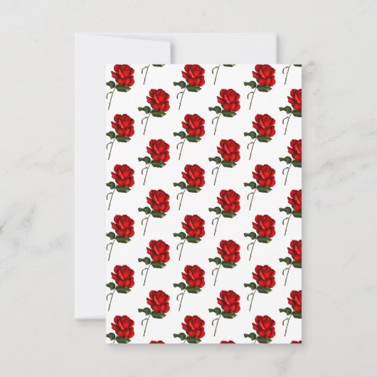 Fairy Tale Weddenschap Storybook Red Rose Table Nu Kaart (Achterkant)