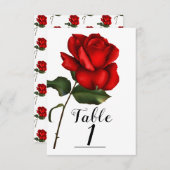 Fairy Tale Weddenschap Storybook Red Rose Table Nu Kaart (Voorkant / Achterkant)