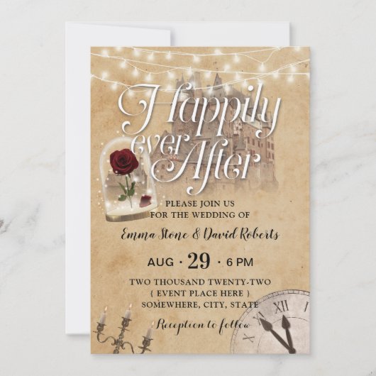 Fairy Tale Wedding  Castle Roos Dome Kaart (Voorkant)