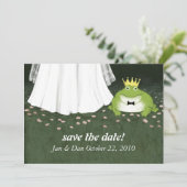 Fairy Tale Wedding Frog Prince Save the Date (Staand voorkant)