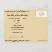 Fairy Tale Wedding Frog Prince Save the Date Funny Aankondigingskaart (Achterkant)