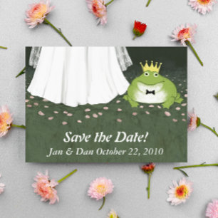 Fairy Tale Wedding Frog Prince Save the Date Funny Aankondigingskaart
