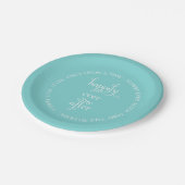 Fairy Tale Wedding Gelukkig Aqua Paper Bord (Gekanteld)
