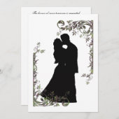 Fairy Tale Wedding Invitation - Classic Black Kaart (Voorkant / Achterkant)