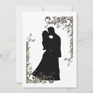 Fairy Tale Wedding Invitation - Classic Black Kaart