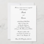 Fairy Tale Wedding Invitation - Custom Black - Iri Kaart (Achterkant)