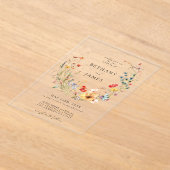 Fairy Tale Wildflower Wedding Acryl Uitnodigingen (Laagn)