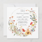 Fairy Tale Wildflower Wedding Kaart (Voorkant)