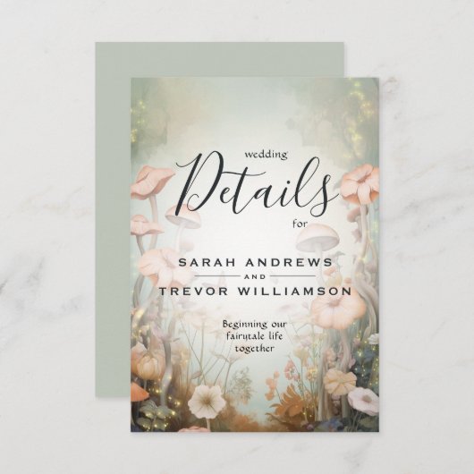 Fairy Tale Woodland Fairycore Romance Informatiekaartje (Voorkant / Achterkant)
