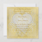 Fairy Tale Yellow Invitation Kaart (Achterkant)