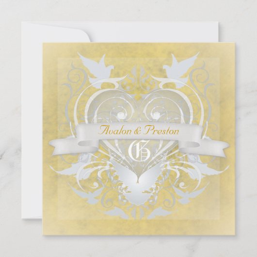 Fairy Tale Yellow Invitation Kaart (Voorkant)