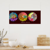 FAIRY TALEN geel roze blauw rood bruin Poster (Keuken)