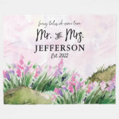 Fairy Tales komt waar | De heer en mevrouw Wedding Fleece Deken (Voorkant (Horizontaal))