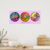 FAIRY TALES yellow roze blauw groen Poster (Keuken)