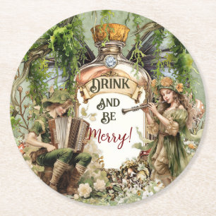 Fairy Tavern Onderzetter   Drink en wees vrolijk  