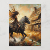 Fairy te paard briefkaart (Voorkant)