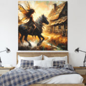 Fairy te paard canvas afdruk (Insitu (Slaapkamer))