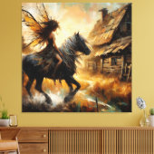 Fairy te paard canvas afdruk (Insitu (Woonkamer))