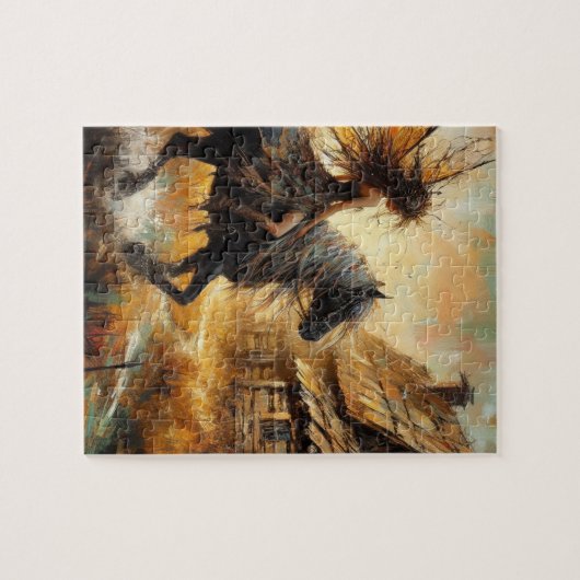 Fairy te paard legpuzzel (Horizontaal)