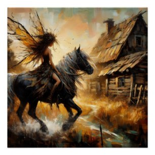 Fairy te paard perfect poster