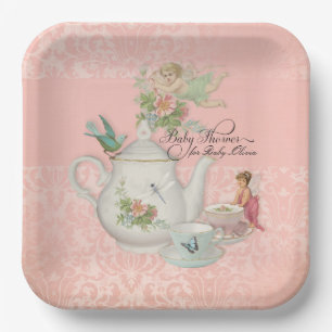 Fairy Tea Party Baby shower Decor Personalized Papieren Bordje