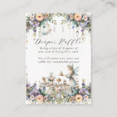 Fairy Tea Party Bloementuin Meisje Baby shower Informatiekaartje (Voorkant)