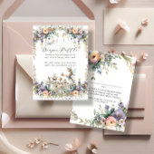 Fairy Tea Party Bloementuin Meisje Baby shower Informatiekaartje