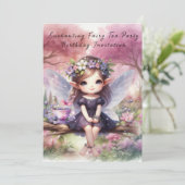 Fairy tea party tafelblad Teken Kaart (Staand voorkant)