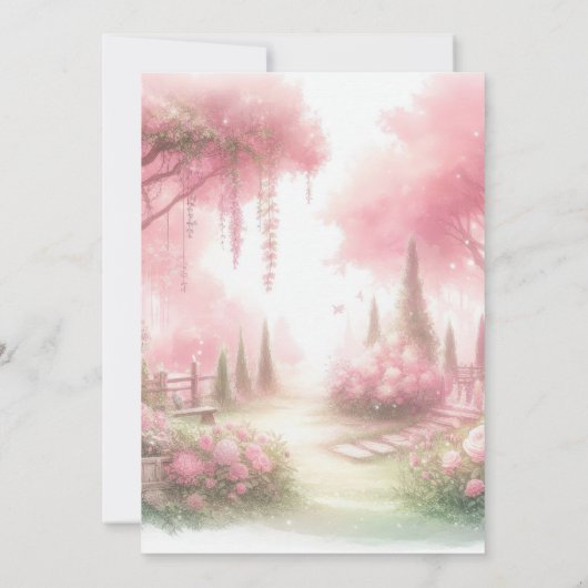 Fairy tea party tafelblad Teken Kaart (Achterkant)