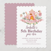 Fairy Tea Party uitnodiging (Voorkant / Achterkant)