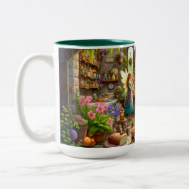 Fairy Tea Party Whimsical Kitchen Tweekleurige Koffiemok
