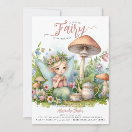 Fairy Tea Wild Paddenstoelen Bos Baby Meisje Douch Kaart