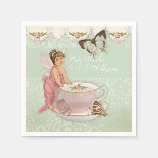 Fairy Teacup Tea Party Baby shower Decor Servetten (Voorkant)
