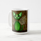 Fairy Temple, Fantasy Fairy Kat Coffee Muff Koffiemok (Voorkant links)