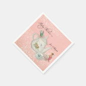  Fairy Theepot Tea Cup Baby shower Decor Servet (Hoek)
