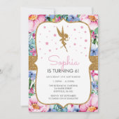 Fairy thema verjaardagsfeestje uitnodiging (Voorkant)