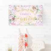 Fairy themed, meisje 2e verjaardag achtergrond spandoek (Insitu)