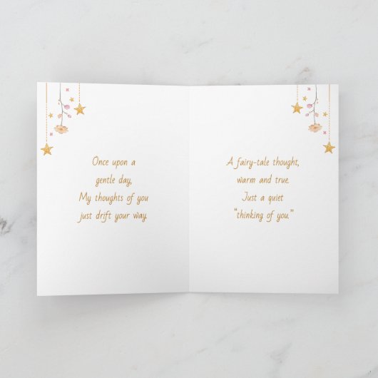 Fairy Themed | Thinking About You Kaart (Binnen)
