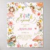 Fairy Time Capsule Bright Wildflower Birthday Poster (Voorkant)