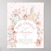 Fairy Time Capsule Whimsical Pink Arch Birthday Poster (Voorkant)