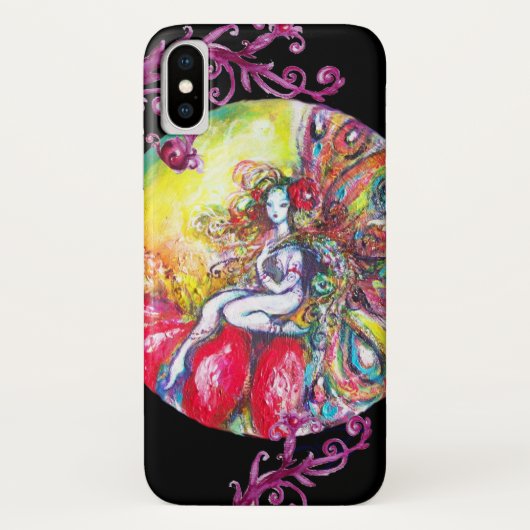 FAIRY TITANIA ZITTING OP EEN RODE STROOMFantasis Case-Mate iPhone Case (Achterkant)