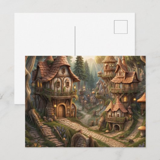 Fairy Town briefkaart (Voorkant / Achterkant)