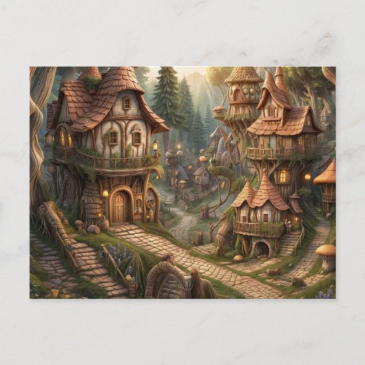 Fairy Town briefkaart (Voorkant)