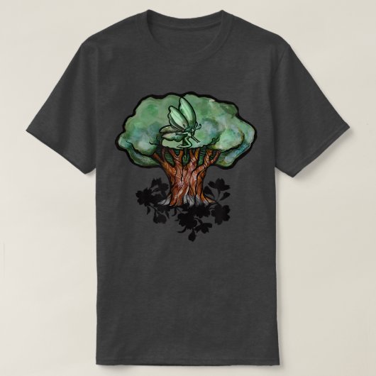 Fairy Tree Art green nature lovers fairies druid d T-shirt (Design voorkant)